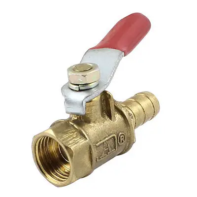 

1/4 PT Female Thread to 8.1mm Hose Tail Connector Ball Valve