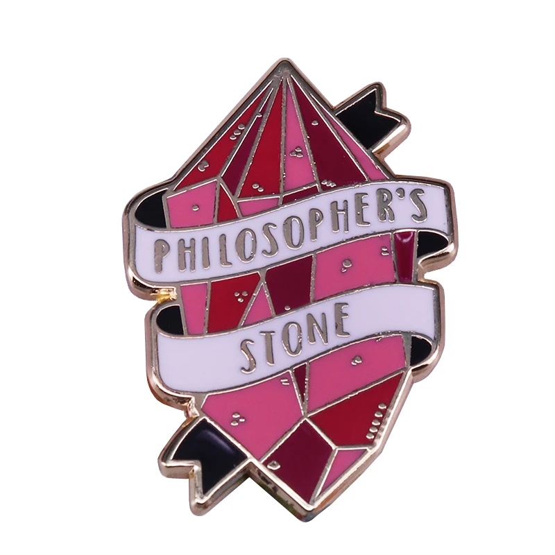 

Red philosopher's stone lapel pin alchemist magical wizarding world inspired brooch gorgeous shiny decor