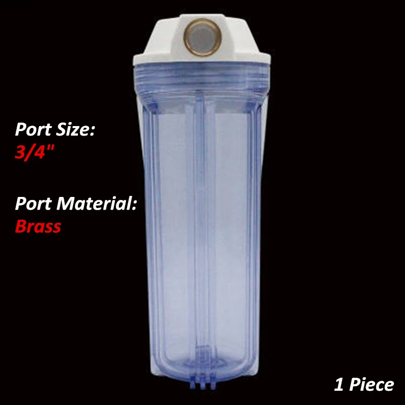 Brass Port 6 Сброс давления 10 дюймов стандартный фильтр для чистой воды корпус латунный порт 1/" 3/4" для обратного осмоса питьевой системы - Цвет: Brass Port 6