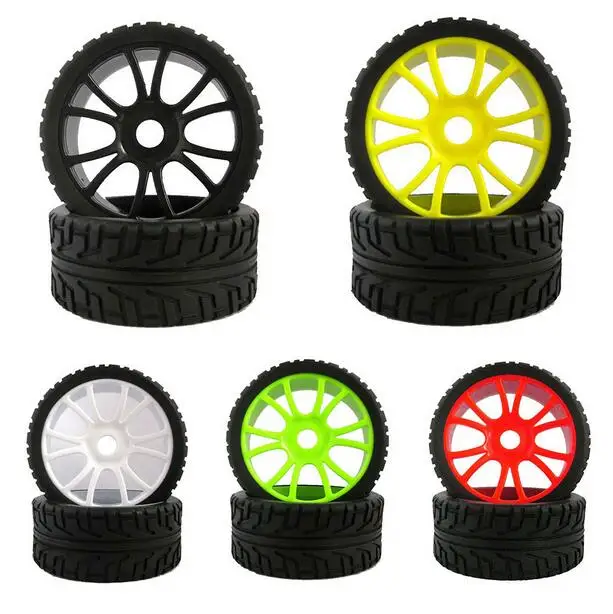 

4pcs HSP 1/8 Buggy tyre wheel on road tire tires with sponge liner Diameter 100mm Free Shipping