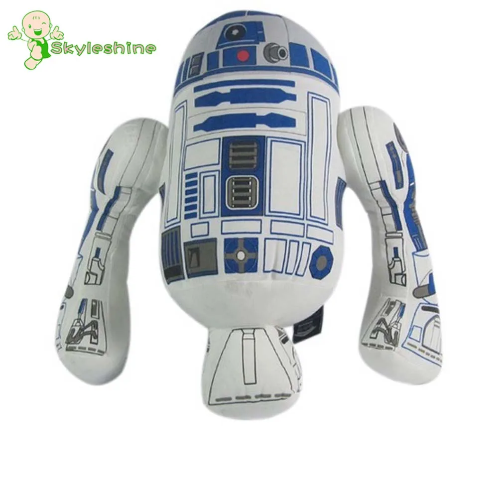 Skyleshine 35 см Star Wars R2D2 Плюшевые игрушки Прекрасный Робот Плюшевые куклы дети игрушки европейских и американских фильмов игрушка # ML0176