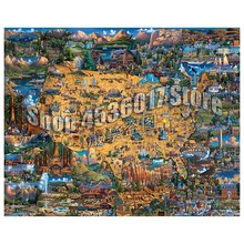 5D DIY Diamond Painting National Parks Maps United States Christmas Gift Full Diamond Embroidery Cross Stitch Mosaic Home Decor national geographic guide to national parks of the united states 7th edition