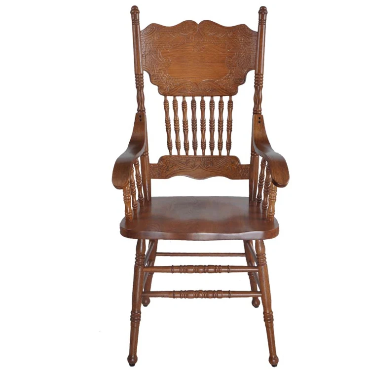 Armchair Wooden Luxury Home Furniture Oak Vintage Dining Chair Armchair Wooden Luxury Home Furniture Oak Vintage Dining Chair Carved Back Dining Room Dining Wooden Chair for Restaurant,Cafe-in Dining Chairs from ... - Armchair Wooden Luxury Home Furniture Oak Vintage Dining Chair