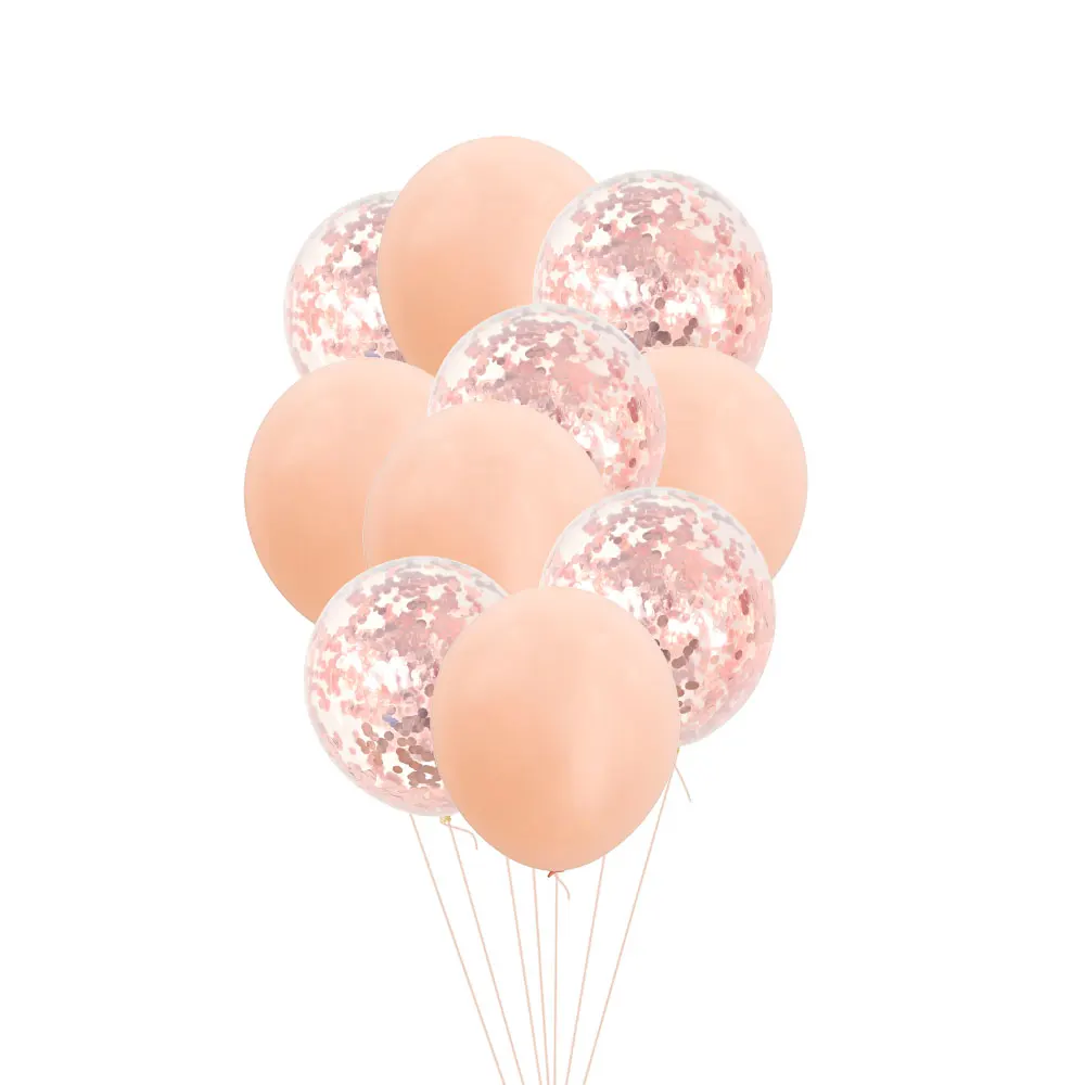 

10pcs/set rose gold party balloon transparent ballon confetti baby shower balloons for wedding children's holiday decoration