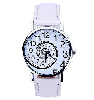 

2019 New best-selling top brand leather strap vortex dial watch Casual Fashion exquisite female quartz watch