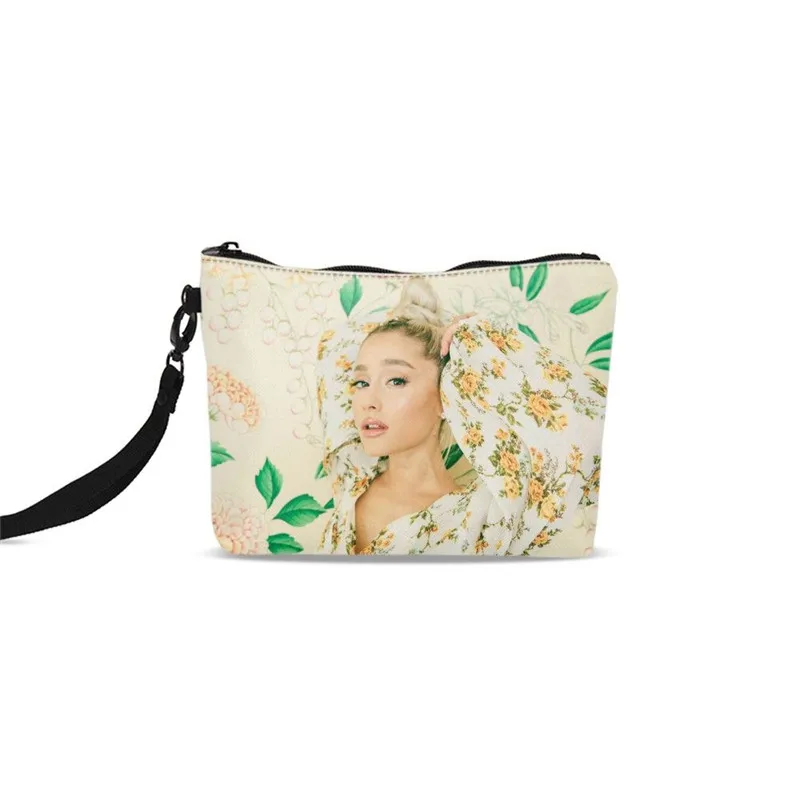 

Canvas Cosmetic Bags For Women Fashion Luxury Ariana Grande 3D Printing Makeup Bags Toiletry Case Clutch Bags Sac Main Femme