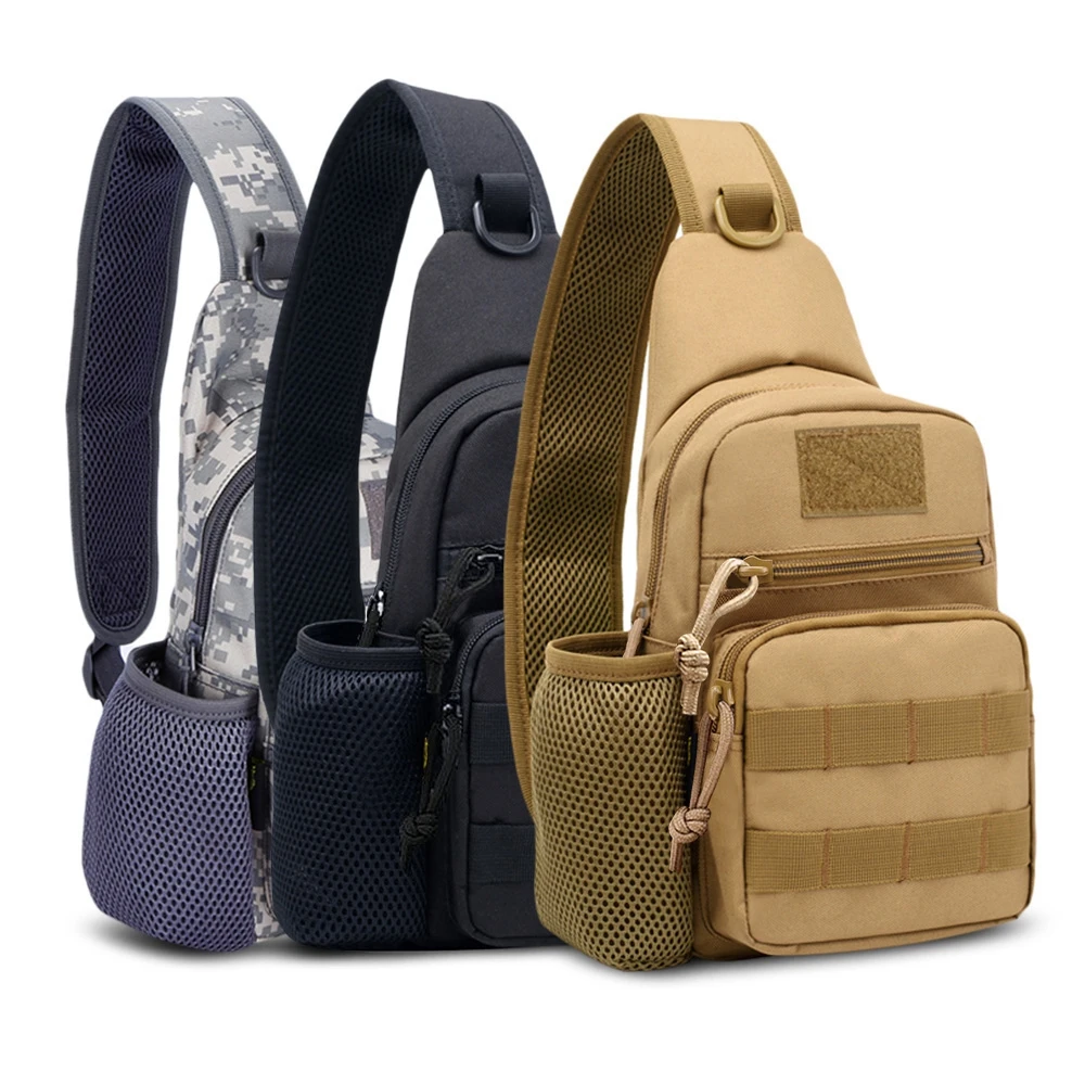 

Tactical Molle Chest Pack Single Sling Shoulder Bag Crossbody Chest Bag Waterproof Shoulder Bag Men for Climbing Camping