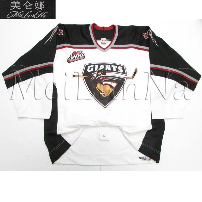 

MeiLunNa Custom WHL Vancouver Giants jerseys 27 Milan Lucic Jonathon Blum Evander Kane Andrew Ladd Sewn On Any Name NO.Size