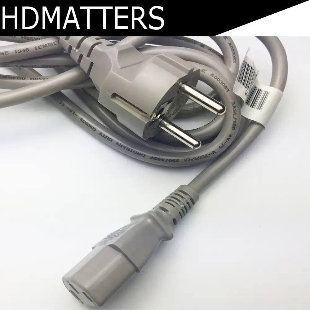 Long 2 5m Eu Ac Power Cord Cable 2 Pin Ac Eu Plug To Iec Kettle