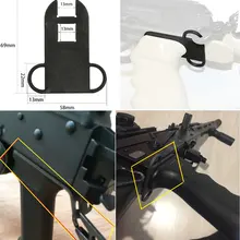 Hunting Trail Tactical 7.62x39 AK 47 Sling Adapter Steel Ambidextrous Dual Loop for 4 or 6 Position Stock Sling Adapter