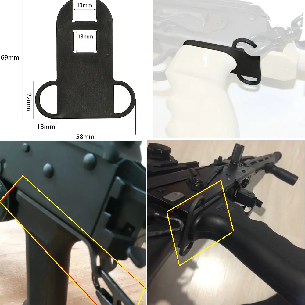Тактический охотничий троп 7 62x39 AK 47 стальной ремень с двойной петлей для 4 или 6