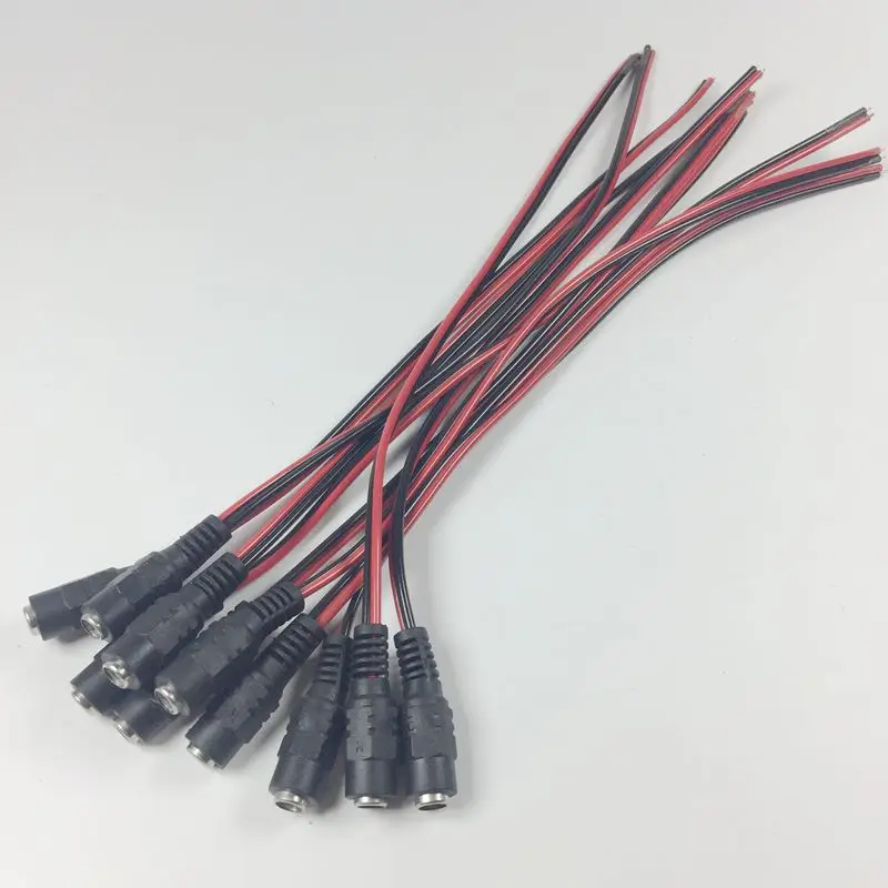 

10pcs/lot, DC Connector Female For LED Controller LED strip light, 5.5x2.1mm,25cm Length