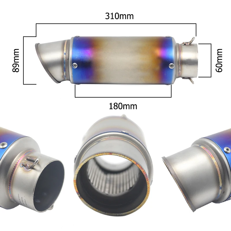 Alconstar 60mm на входе мотоцикл глушитель GP Escape выхлопной трубы Байк уличный велосипед