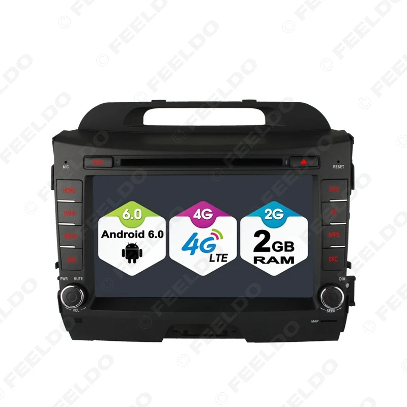 Clearance FEELDO 8" Android 6.0 (64bit) DDR3 2G/16G/4G LTE Quad Core Car DVD GPS Radio Head Unit For Kia Sportage/Sportage R(2010~2015) 18