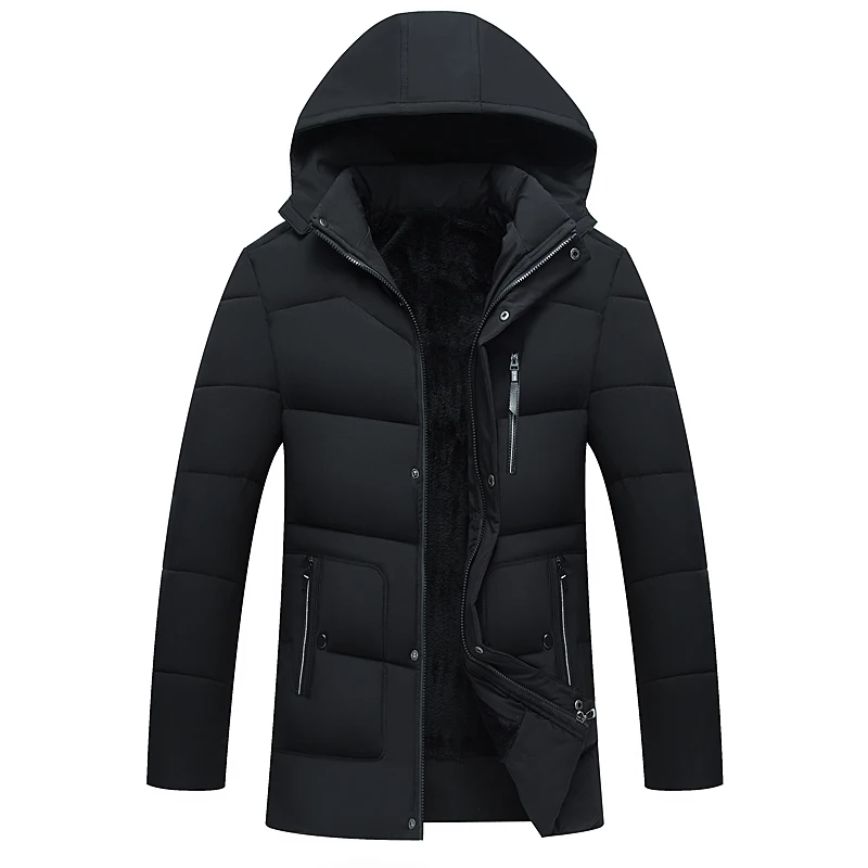 Men cotton padded parka coat winter jacket Male warm winter coats men ...