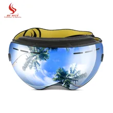 Двойные линзы UV400 Анти-туман большие сферические лыжные очки Для женщин Для мужчин двухслойный объектив лыжные очки человек снег очки Лыжный Спорт