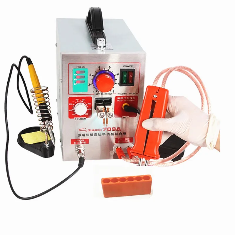 SUNKKO 709A машины для точечной сварки 1.9KW импульсный аккумуляторная машина 18650