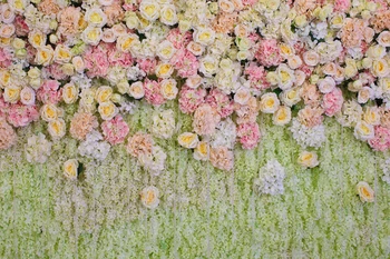 

Flower Wall Theme Photography Background For Wedding Photo Studio Thin Vinyl Computer Print Backdrop Photo fondale fotografico