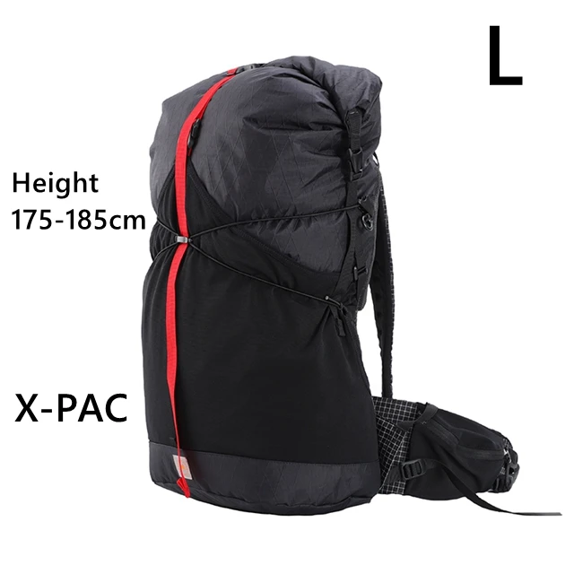 3F UL GEAR 35L рюкзак X-PAC/СВМПЭ материал легкий прочный путешествия Кемпинг Сверхлегкий походный - Цвет: XPAC Black L