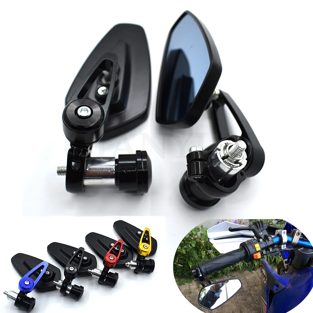 Specchietto Retrovisore Laterale Per Yamaha - Universale 7/8" 22mm, Colore Nero, Per R6, R1, MT07, FZ8