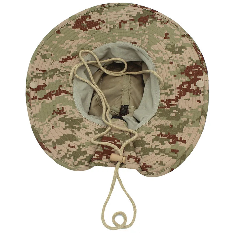 Джунгли открытый камуфляж Защита от Солнца шляпа все сезоны хлопок рыбака Hap для мужчин и женщин Переменный размер для военной подготовки