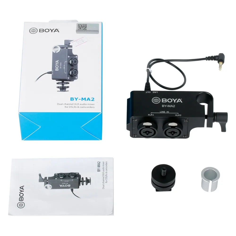 BOYA BY MA2 двухканальный XLR аудио смеситель Canon Интерфейс для Беспроводной микрофон