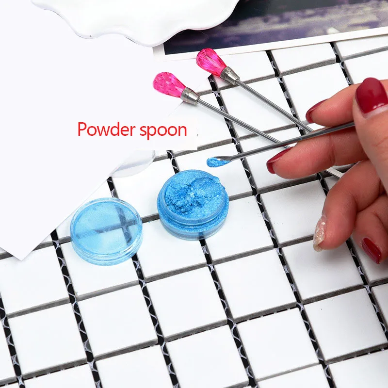 Pigment UV Resin DIY Crafts Jewelry Making Tools Powder Spoon Stirring Bar Bubble Needle LL@17