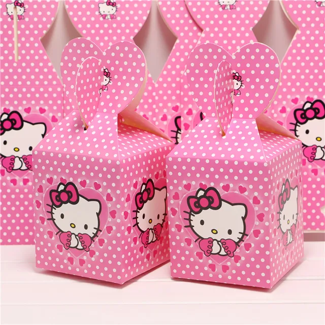 cute cartoon hello kitty candy box decor baby shower party theme