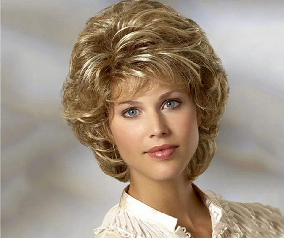 Cheap Heat Resistant Synthetic African American Blonde Wig For
