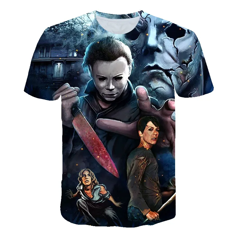

New Fashion Summer 3D Digital Creative Patterns European and American Fashion Clown Short-sleeved Couple T-shirt BZPOVB