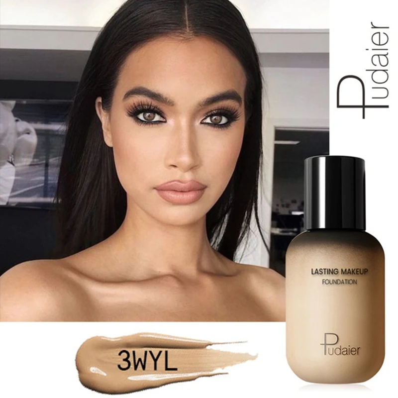 

Pudaier Long Wear Matte Face Cream Full Coverage Concealer 40ML Pro Foundation Base Makeup Liquid Waterproof Soft Wear Cosmetics