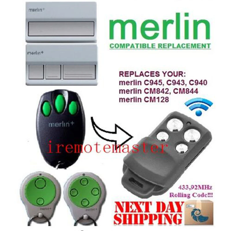 

Merlin C945 plus Garage Door replacement remote Control free shipping