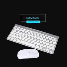 Reliable Ultra-thin mini keyboard suit 2.4 G wireless keyboard with 1600 DPI 2.4 G wireless mouse gaming mouse with battery