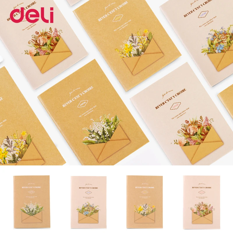 Deli 2018 модные блокноты A5 с милыми животными и фруктами для школы дневник