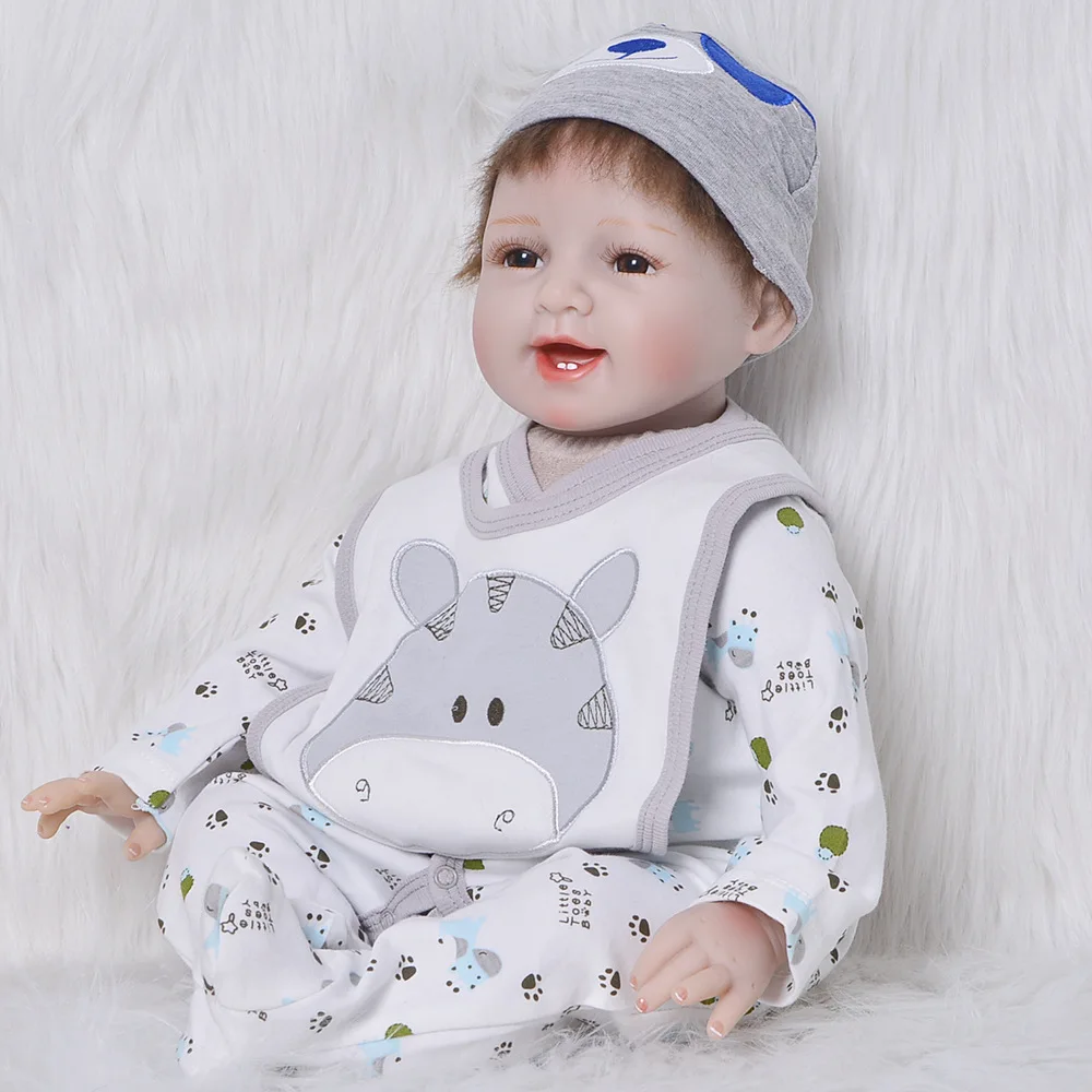 22 inch Мягкие силиконовые Bebes Reborn Bonecas играть в игрушки lol оригинальный малыши Bebe жив