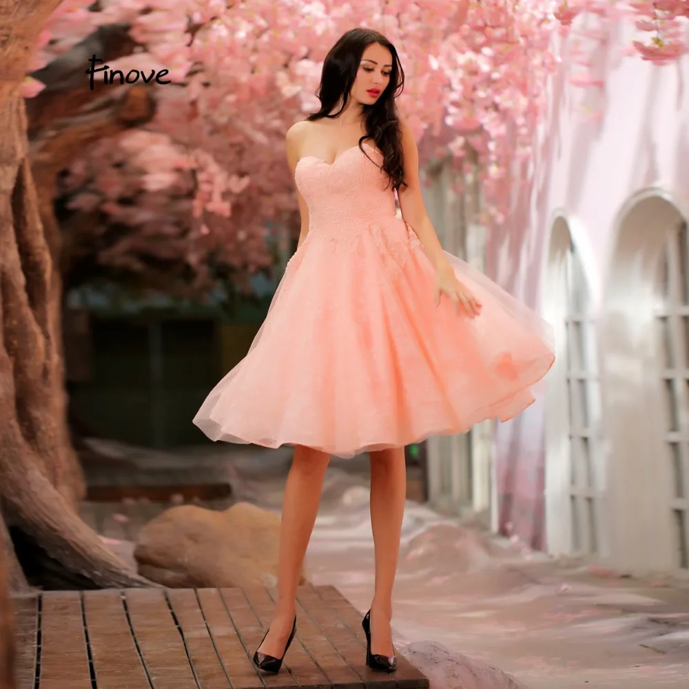 Finove Pink A Line Cocktail Dress 2020 