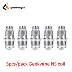 5 шт./упак. оригинальная Geekvape NS катушка с 1.6ом/1.2ом сопротивление катушки и пищевой органический хлопок E-cig NS катушка для Flint Tank