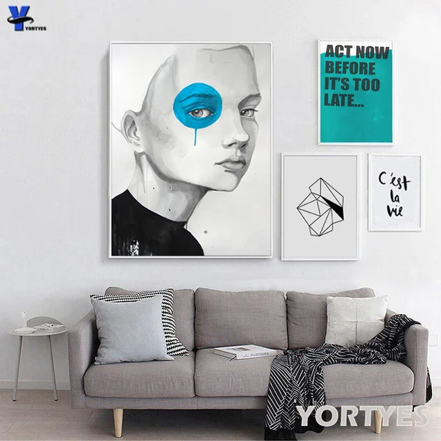 Modern Trendy S Canvas Poster Painting Abstract Figures Modern Trendy S Canvas Poster Painting Abstract Figures Print Women Wall Art Room Picture
