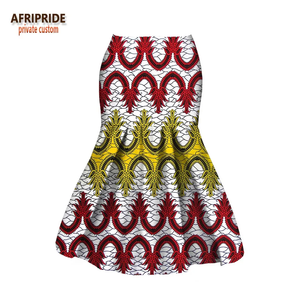 Африканская летняя Юбка-миди для женщин AFRIPRIDE настроенная натуральная Талия до середины икры Длина Русалка Женская хлопковая юбка A1827004