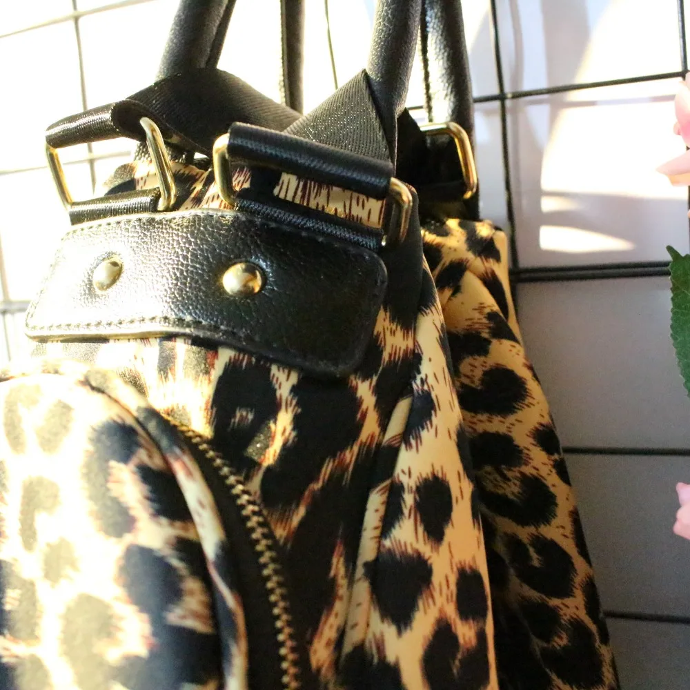 Многофункциональная Ночная сумка высокого качества водонепроницаемая нейлоновая леопардовая сумка на плечо вместительные, для отдыха или путешествий сумка для женщин
