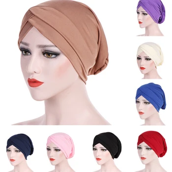 

Muslim Cross Scarf Inner Hijab Cap Islamic Head Wear Hat Headband Turban Head Scarf Headwrap Women Muslim Hijab