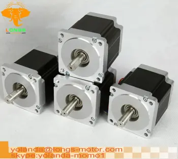 

4 PCS Nema 34 34HS9840 Stepper Motor 1090 oz.in 98mm 4A 8lead wires Robot Foam Plastic Metal for CNC XYZ
