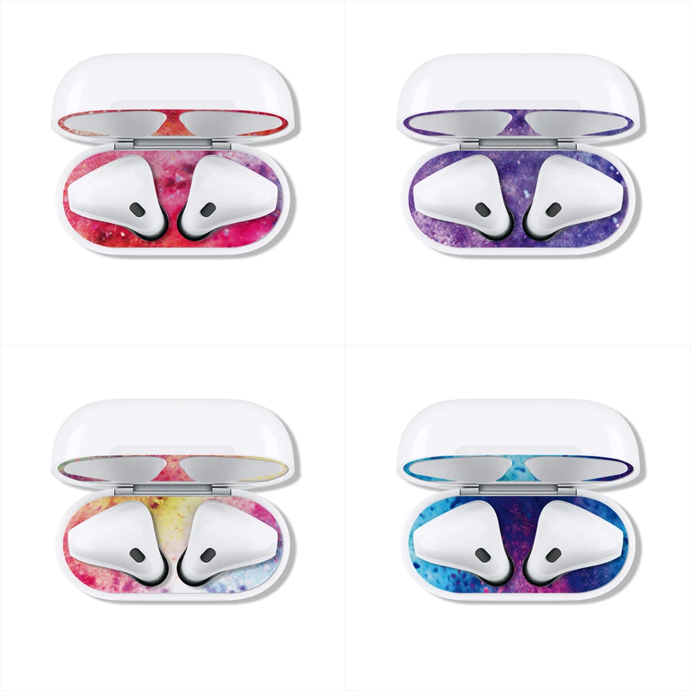

6 color Metal Mixed Material for Airpods DustProof Inner Cover For Apple Box Foil Dust Protection Sticker Patch Accessories