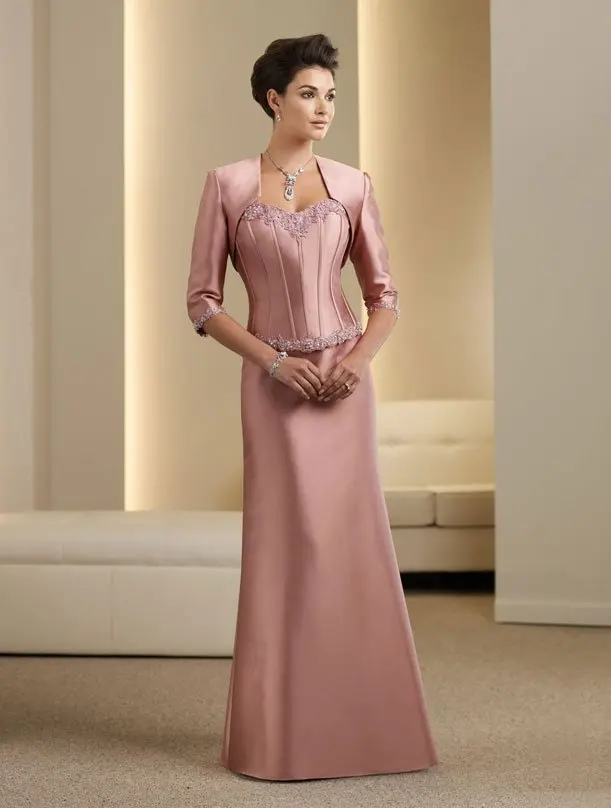 pink mother of the bride gowns