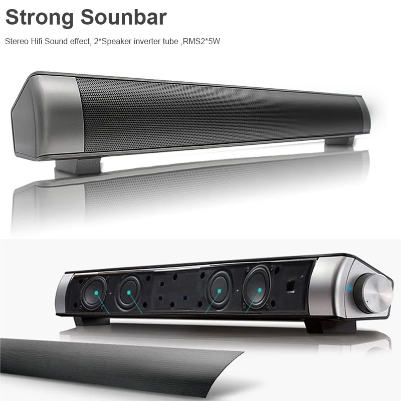 Fashion Strong Super Bass Sound Bar TV Wireless Bluetooth Speaker Home TV Theater Sound bar with Subwoofer(Black) Fashion Strong Super Bass Sound Bar TV Wireless Bluetooth Speaker Home TV Theater Sound bar with Subwoofer(Black)