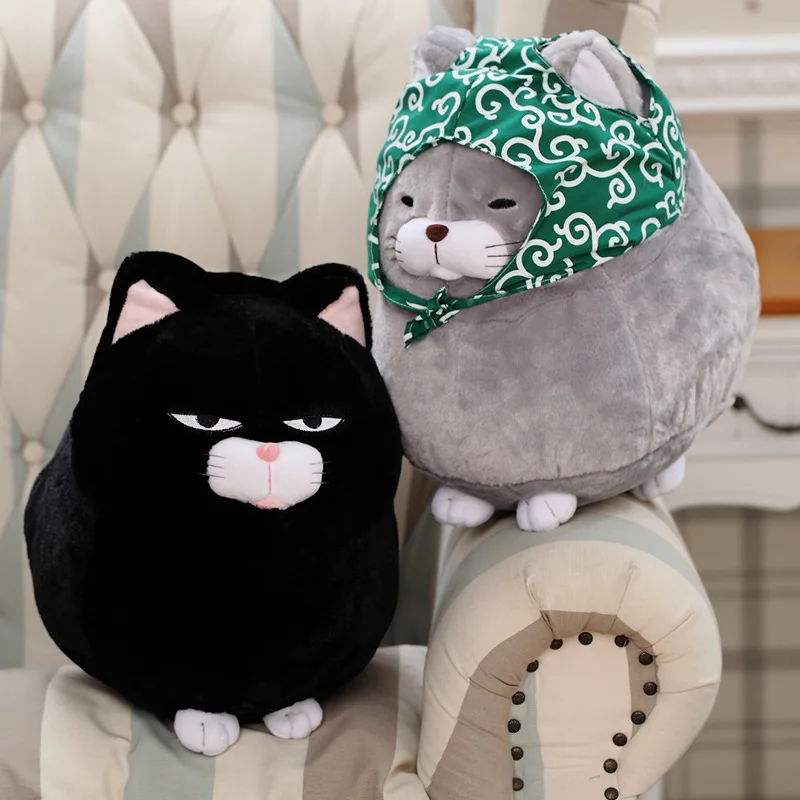 

Lovely Blessing Cat Plush Toys for Chikdren Soft Stuffed Animal Cushion Doll Kawaii Japanese Beard Steamed Bread Cat Plush Toys