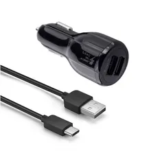 Автомобильный Зарядное устройство флеш Fit двойной Порты и разъёмы Выход 3FT USB кабель для Xiaomi zte Axon 7 Mini Max Nubia N1 N2 N3 Z9 Z11 Z18 Мини Лезвие V7 lite