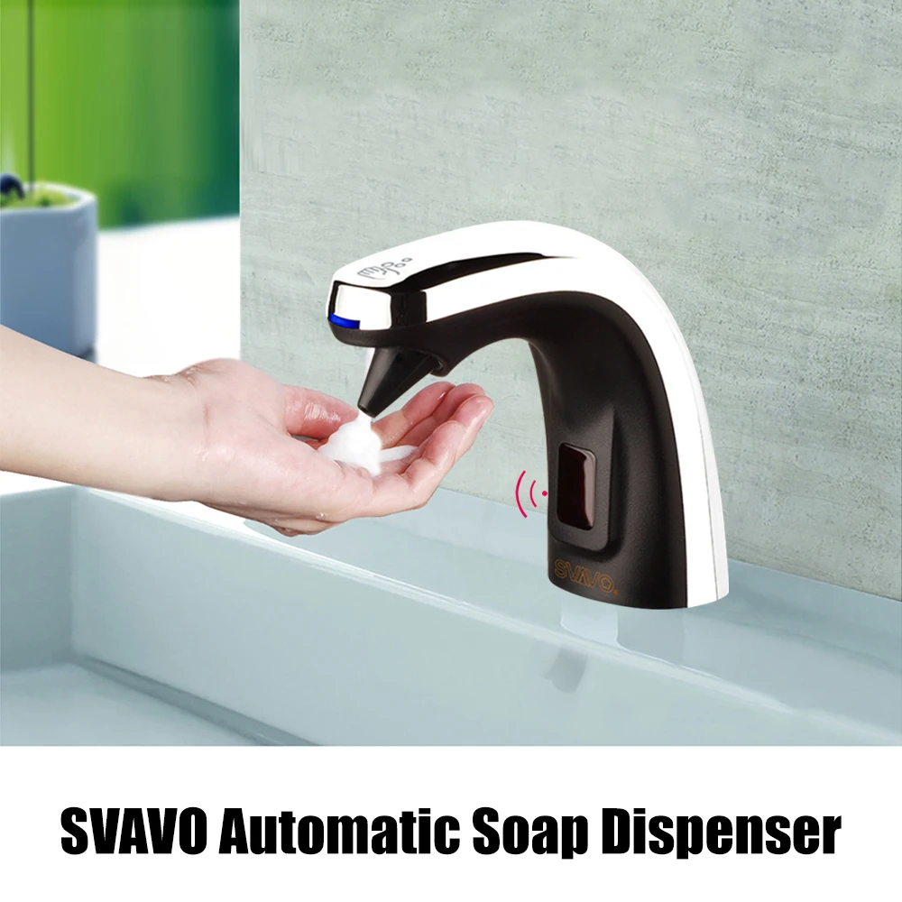 

SVAVO 2000mL Automatic Soap Dispenser Infrared Motion Sensor Touchless Soap Dispenser Liquid Auto Hand Soap Dispenser