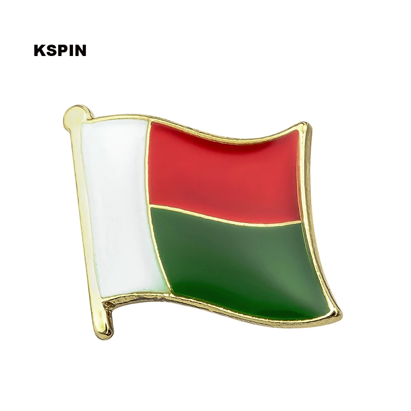 

Madagascar Country Flag Metal Lapel Pin Badges for Clothing Brooches for Women/Men Badges for Backpacks KS-0110