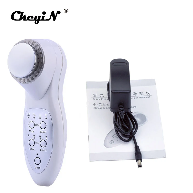 

Ultrasonic 7 Color LED Photon Skin Rejuvenation Light Therapy Face Lift Cleaner Anti Wrinkle Device P36